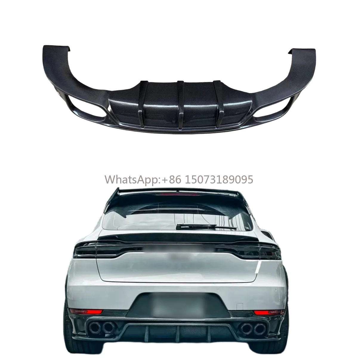 

Carbon Fiber Rear Bumper Diffuser for Porsche Macan 2018-2022 Bodykit Front Spoiler Lip