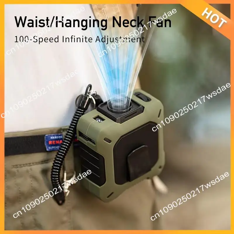 

X08A Portable Waist Clip Fan - USB Rechargeable Wearable On Waist Belt For Outdoor Activities Like Hiking And Camping