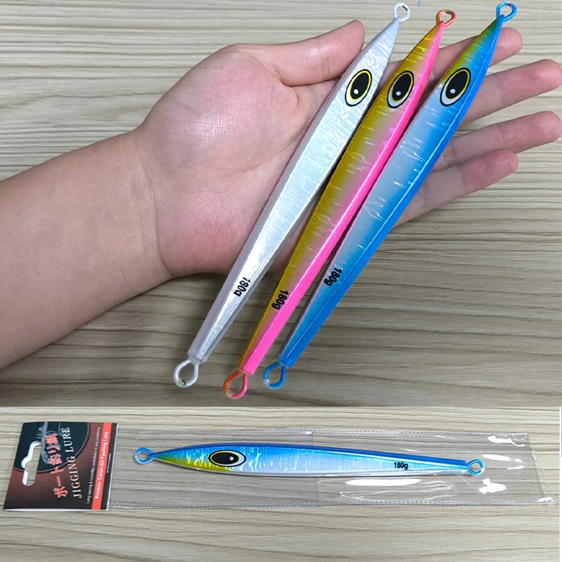 OBSESSION J139 150g 180g 200g 250g Deepsea Saltwater Fishing Metal Jigging Bait Luminous Jigs Lure Fast Sinking Metal Jigbait view 3