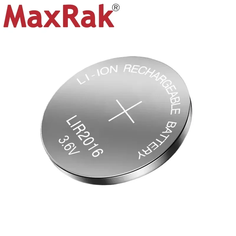 2PCS 3.6V LIR2016 Rechargeable Lithium Button Battery LIR 2016 Cells for Toy Car Key Scale Shaver Calculator Replaces CR2016