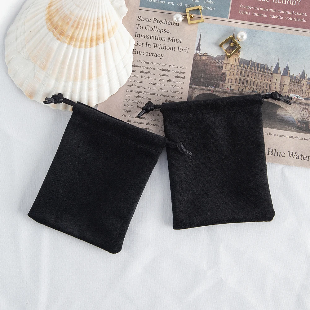 10Pcs Drawstring Bags Multi-Size Velvet Jewelry Pouches Elegant Personalized Gift Packing Sachets for Jewelry Storage & Display