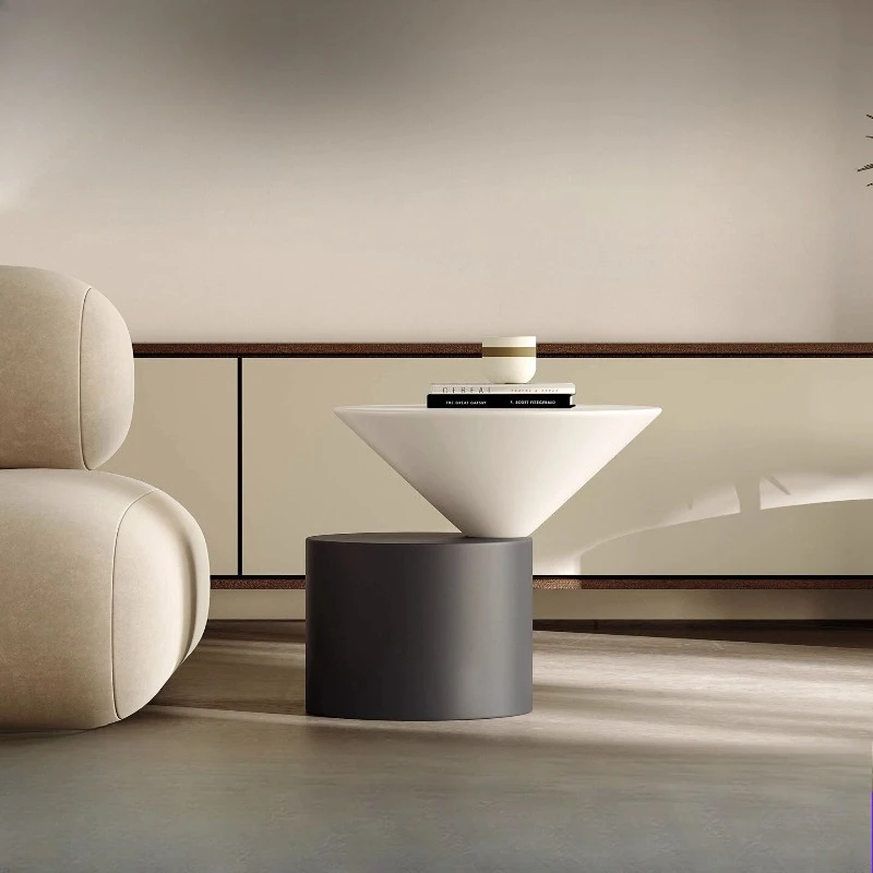 

Creative small side table Modern simple red mini coffee table