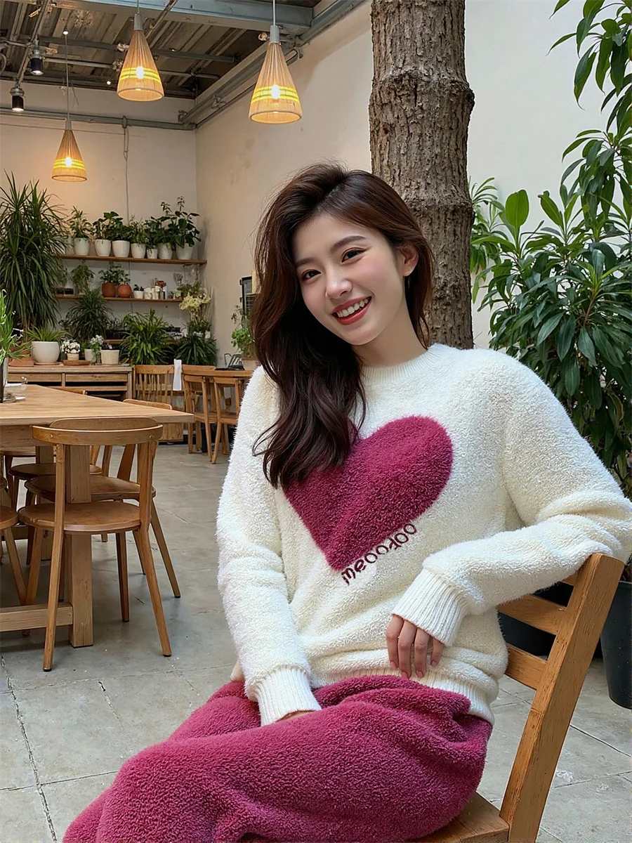 

Пижамные комплекты с украшением в виде банта, женские пижамные комплекты из чистого хлопка, весенне-осенняя повседневная ночная рубашка с рукавами, домашний наряд, модный новый стиль