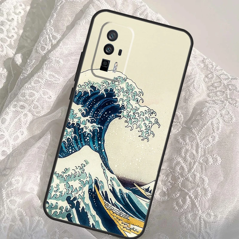 The Great Wave off Kanagawa Case For Xiaomi 14T Pro 13T 12T 11T 13 14 Ultra POCO F6 Pro M6 M5s F3 F5 X3 X5 X6 Pro Cover