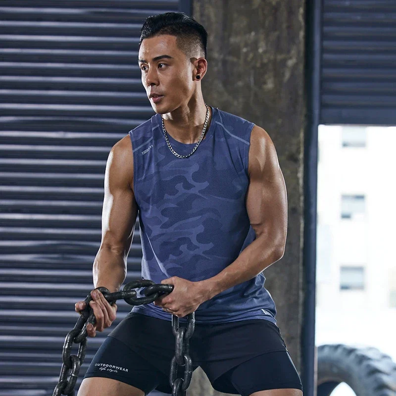 Gym Clothes Men Sport Suits Running Sets Compression Fitness T-shirts Quick Drying Sportswear Sets Jogger Vest+Shorts