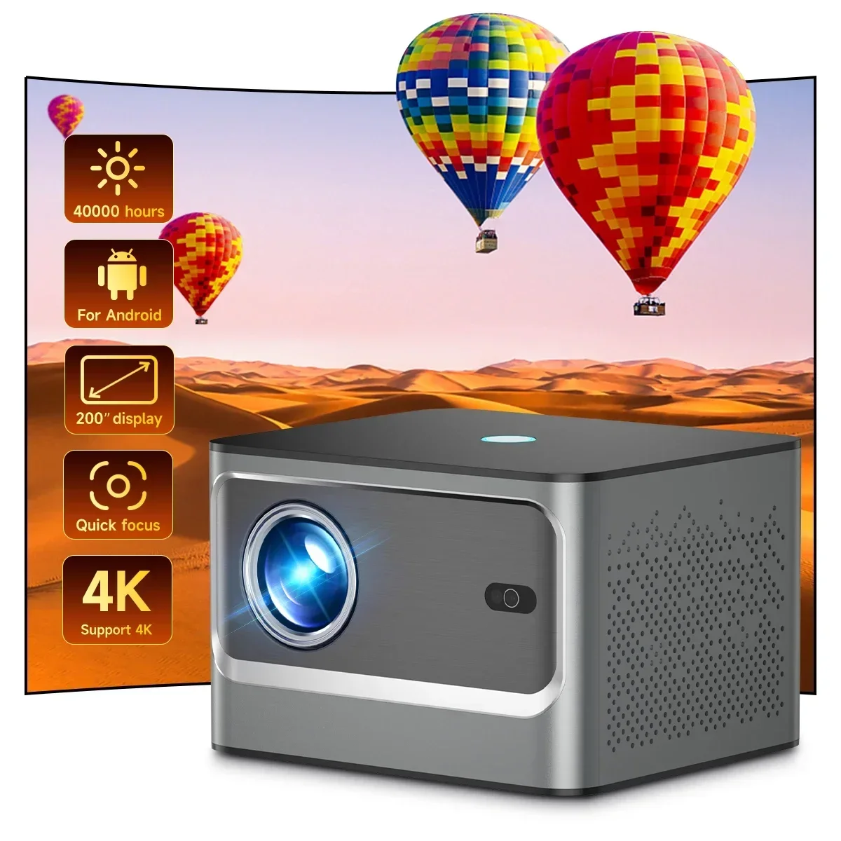 Hot Sell Z9 4K Smart Full Hd Projectors Android 9 Native 1080P Portable Projector Mini Dual Wifi Home Theater Video Proyector