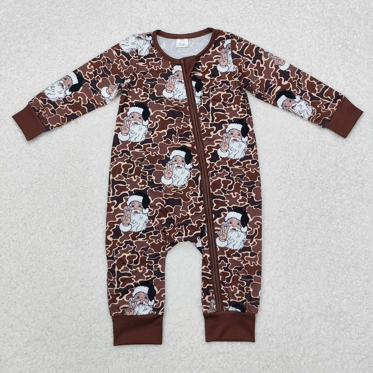 Wholesale Children Baby Boy Camo Romper Clothing Kids Infant Christmas Santa Zipper Toddler Newborn Coverall Bodysuit One-piece