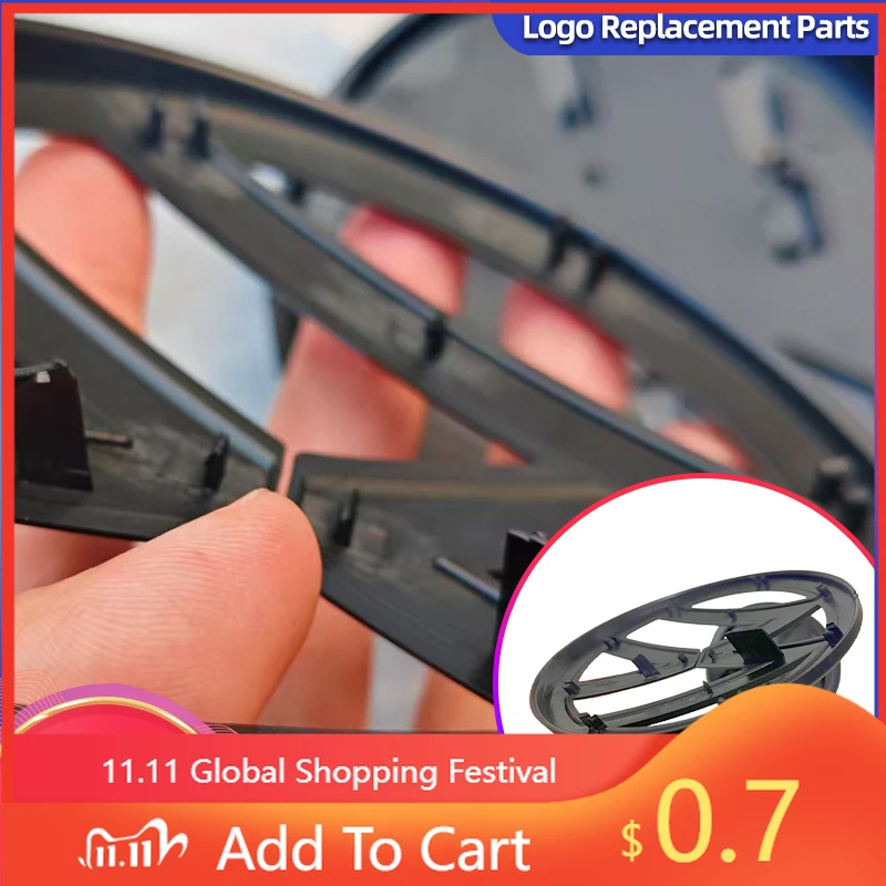 

Для Volkswagen VW наклейки на внутреннюю часть ступицы, 2 шт., сменный значок, передний капот автомобиля, гриль, задний багажник, эмблема, логотип для Golf 7 MK7