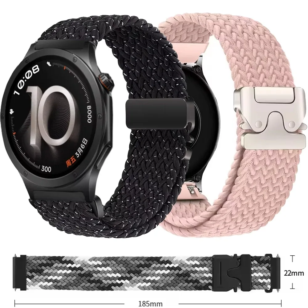 20/22mm Nylon Loop Braided Strap for OPPO Watch S X3 X2 X Parachute Buckle Bracelet for Oneplus Watch 4 Lite 3 2 2R Accessories