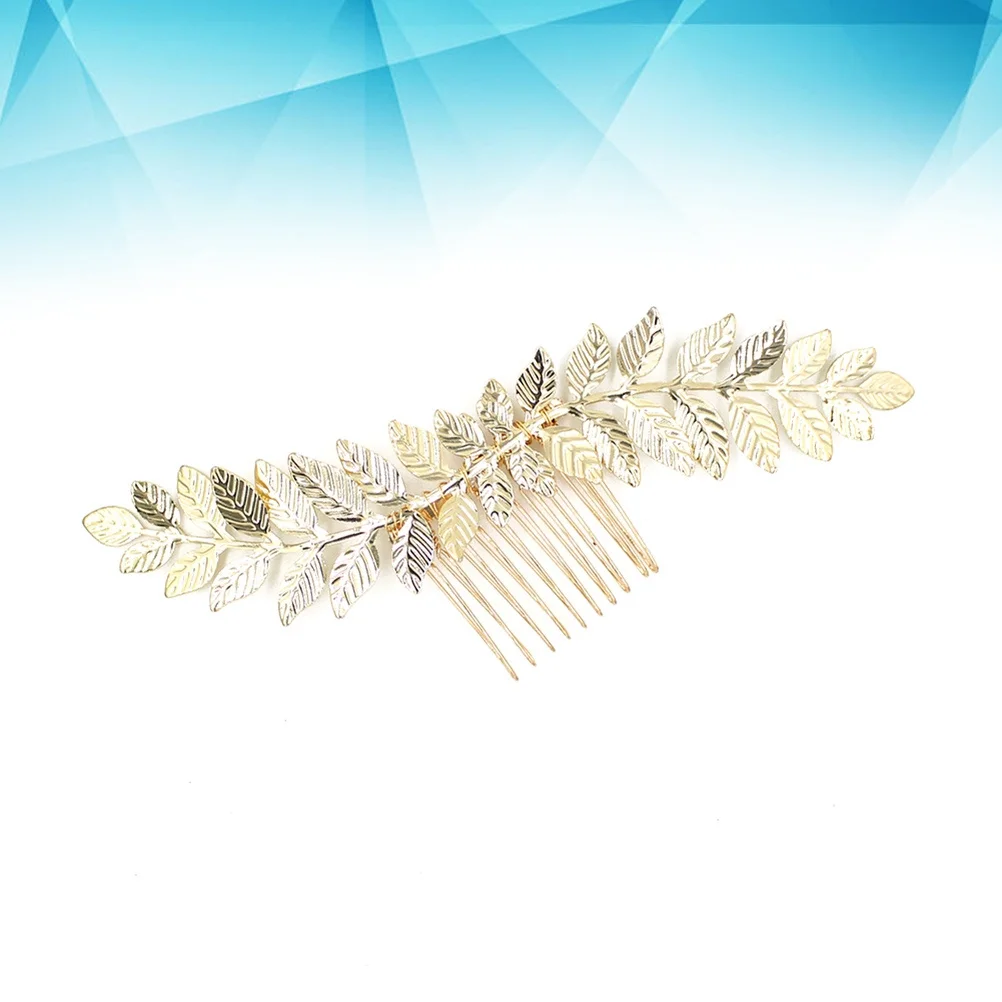 

Exquisite Metal Wedding Hair Comb Gold Durable Handmade Bridal Headpiece Hair Accessories for Bride Party Prom Anniversary