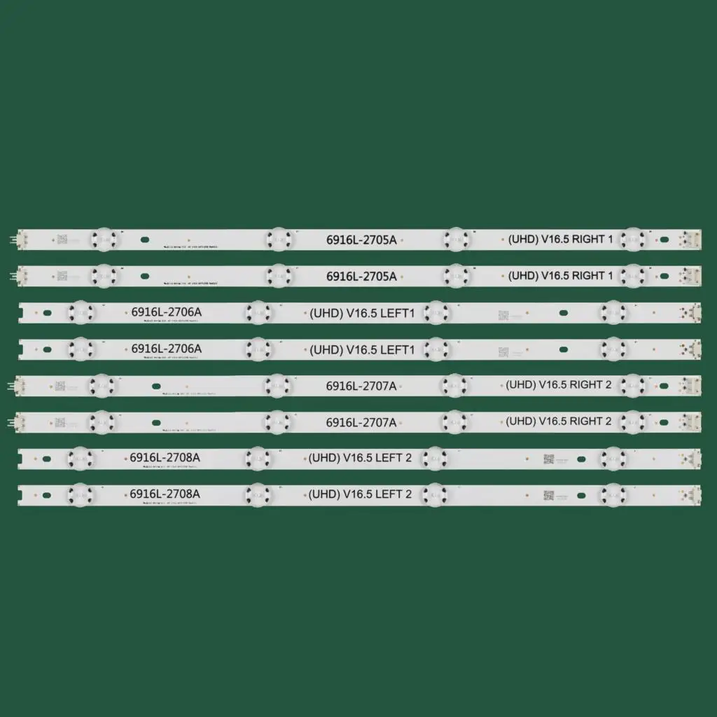 LED strip for LG 49inch TV 49LH600T 49UH620V 49LV300C 49UH603T LC499DUE-FJA2 6916L-2705A 6916L-2706A 6916L-2707A 6916L-2708A