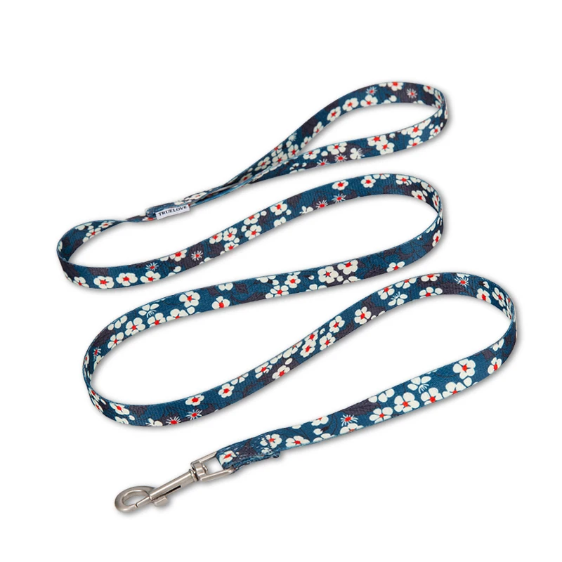 Winhyepet Bloemenprint Huisdier Aangelijnd 120CM Mode Duurzaam Kitten Etnische Stijl Huisdier Wandelen Drag Pull Leash voor Puupy, Kat