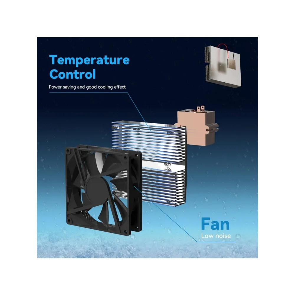 Мини-холодильник, небольшой холодильник на 8 банок/6 литров, портативный термоэлектрический охладитель 110 В переменного тока/12 В постоянного тока и морозильная камера с подогревом
