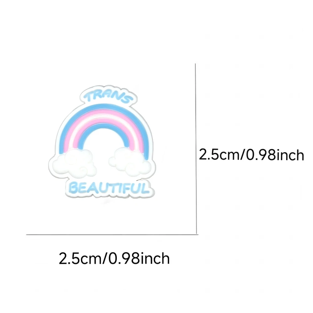16pcs Cartoon Transgender Pride Theme Series  PVC Shoe Charms Accessories DIY Detachable Shoe Decorations Creativity Gifts
