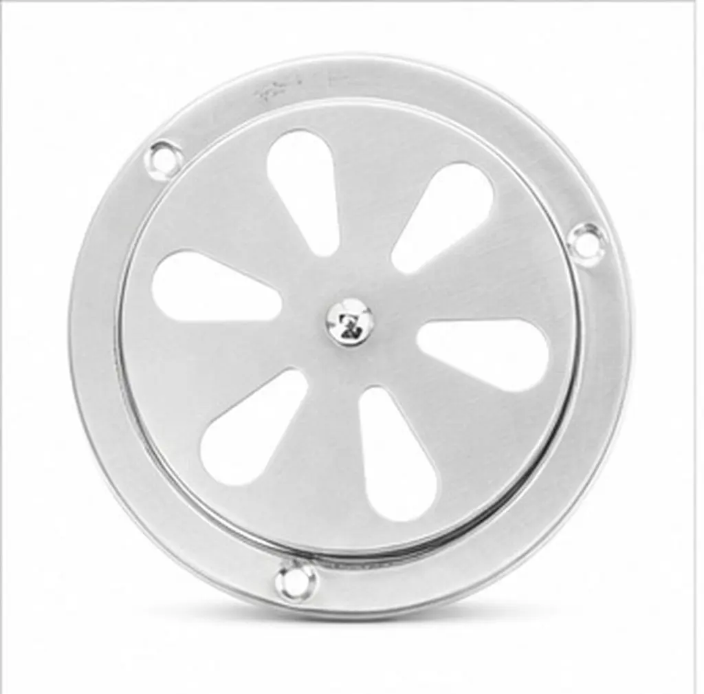 Stainless Steel Air Vent Cover 125Mm Round Louvered Ventilation Grille for Marine Boat Yacht Indoor Exhaust Decorative Use