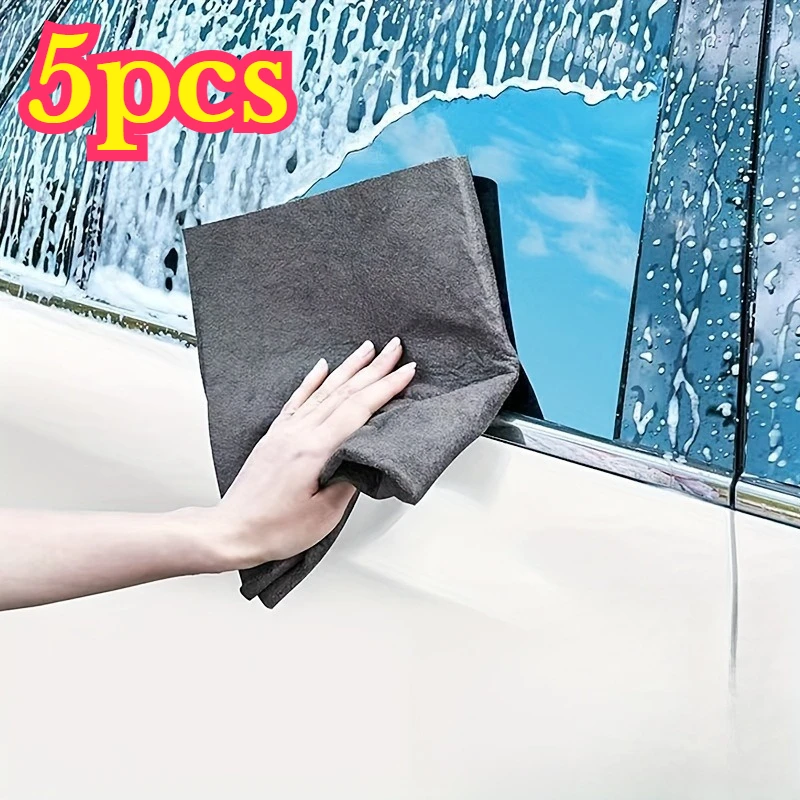 5 piezas de paño mágico para limpieza de vidrios sin rayas, especialmente diseñado para limpiar espejos y cristalería sin dejar marcas de agua.