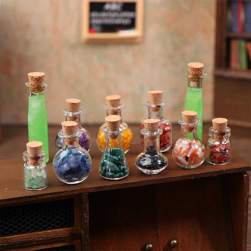 

Винтажный миниатюрный набор для кукольного домика: волшебная бутылочка, палочка, аксессуары для ретро-декора и микросцен