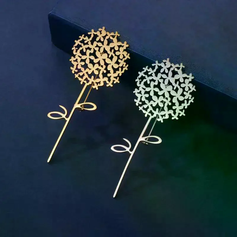 Dandelion Brooch Unique Women Botanical Pin Artisanal Floral Jewelry Ideal for Garden Party and Picnics