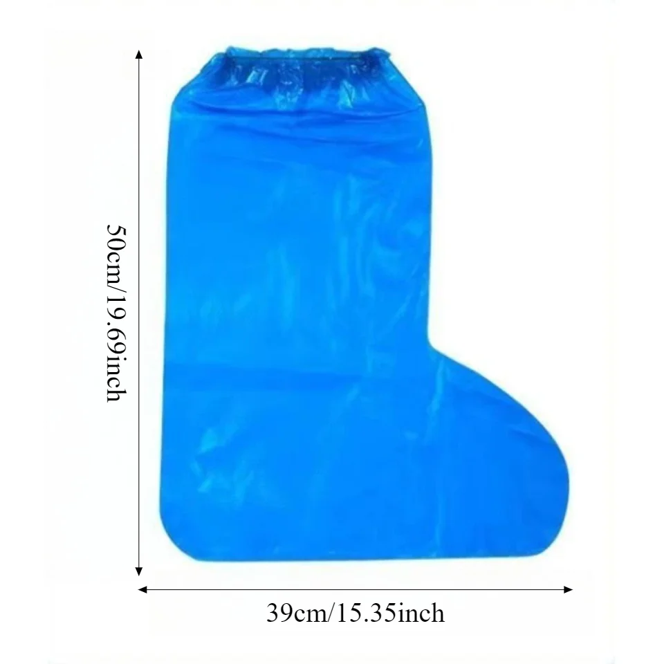 5/10/20Pairs Disposable Shoe Covers Waterproof Non Slip Long Rain Boot Covers Elastic Top Outdoor Travel Hiking Camping
