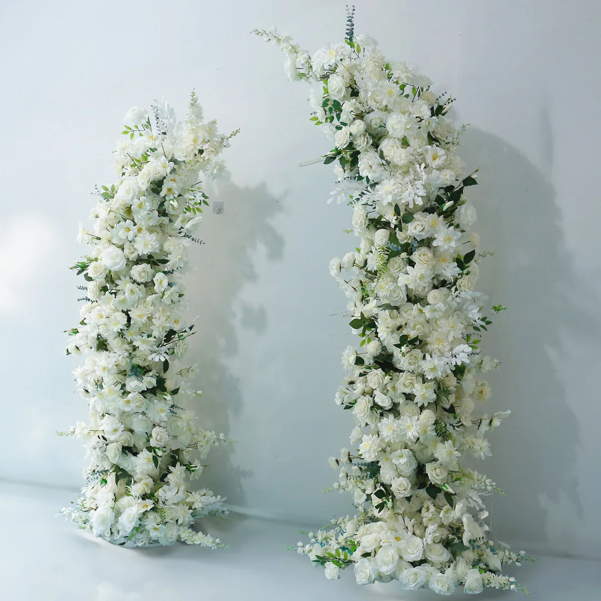 White horn arch flower wedding DIY decorative floral arrangement marriage proposal engagement arrangement simulated flower fake