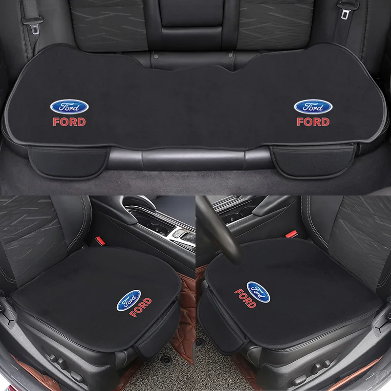 1PCS Car Seat Cushion Non-Slip Cover Ice silk Velvet Plush For Ford Fiesta EcoSport ESCORT Focus 1 Focus 3 Focus 2 Accessories