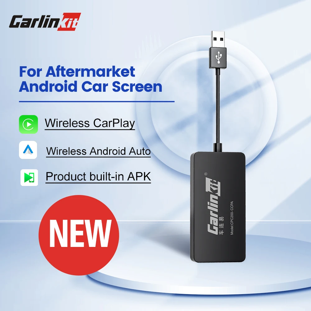 CarlinKit Wred & Wireless Android Auto & CarPlay Dongle Car USB Adapter For Aftermarket Android Car Radio Mirrorlink Split Sceen 