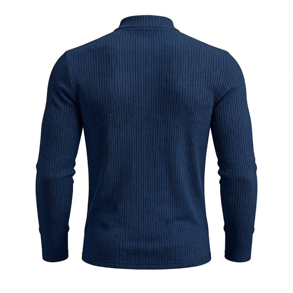 Mens Mock Neck Sweater Long Sleeve Pullover Knitted Autumn Winter Slim Fit Casual Thermal Solid Color Base Layer