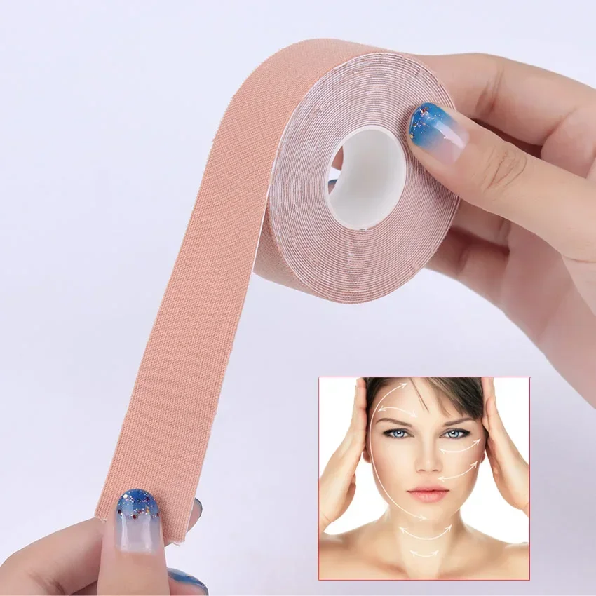 2.5cm*5m Facial Lift Tape Face Lift Tape Neck Toning Belts Anti Wrinkle Patches Anti Freeze Sticker Firming Tightening Skin Tool