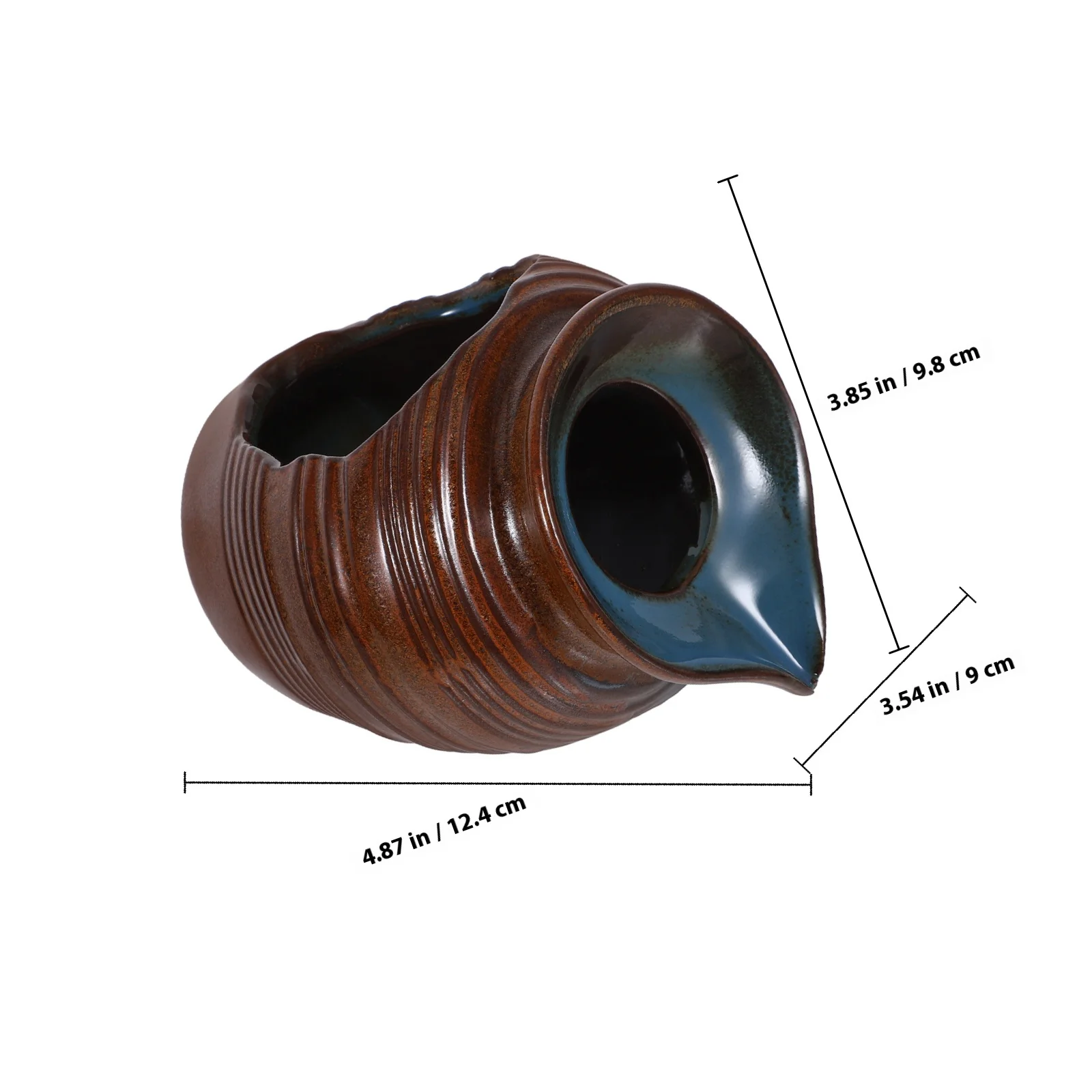 جرة شلال من السيراميك، ديكور داخلي خارجي، نافورة متداولة، وعاء بركة، ميزة مياه للمناظر الطبيعية، قطعة مركزية للحديقة