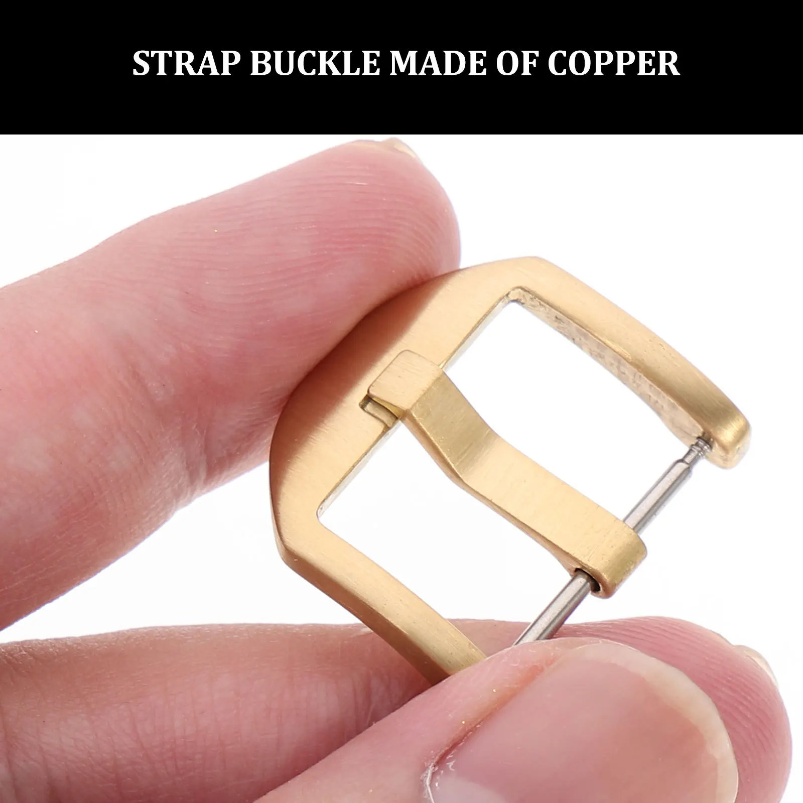 Solid Copper Replaceable Watch Buckle Durable Wear-Resistant Strap Clasp Professional Watch Accessory Watchband Buckle