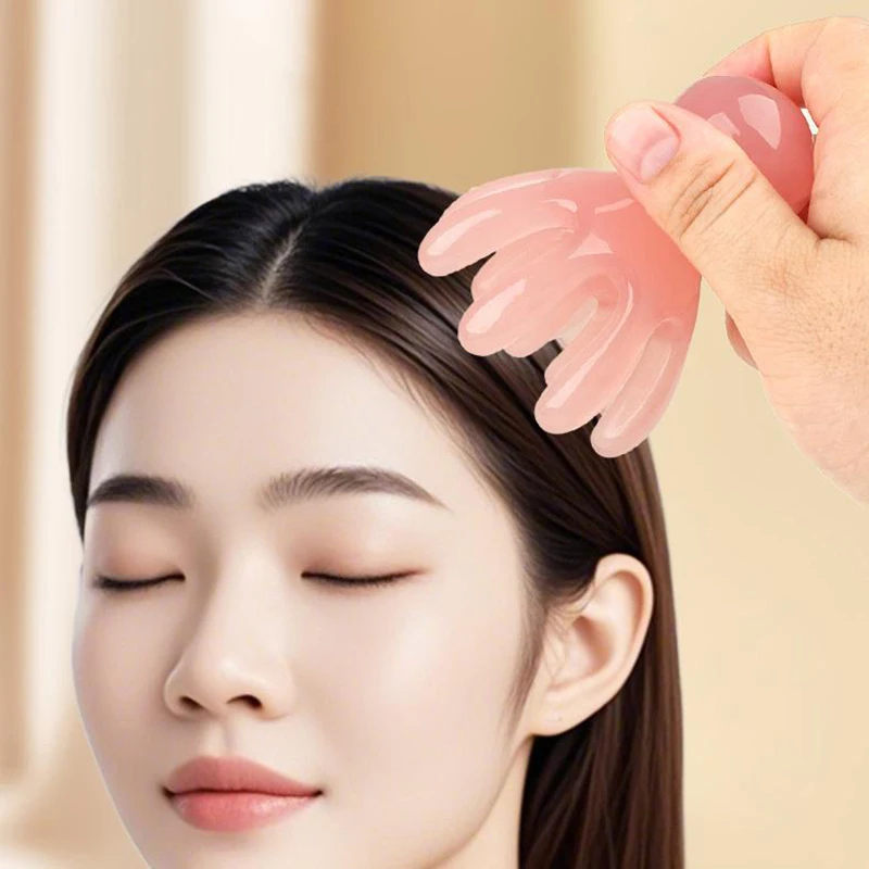 

Resin Double Row Octopus Comb Cute Head Massager Hair Care Meridian Scraping Scalp Massage Acupuncture SPA Gua Sha Massage Tool