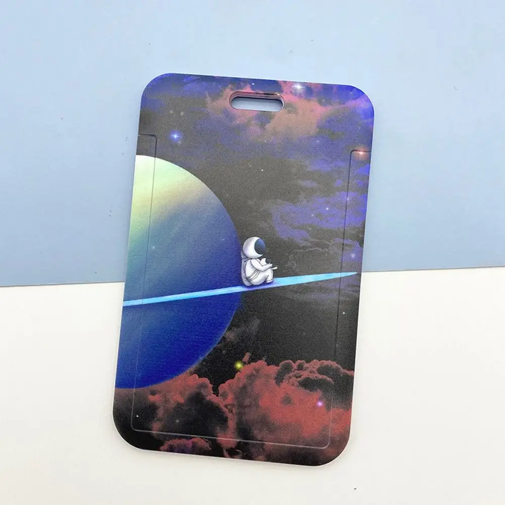 Portatarjetas de regalo, funda de tarjeta de autobús astronauta, tarjetero de identificación espaciador, estuche de tarjeta de arroz para estudiantes, llavero Taikonaut