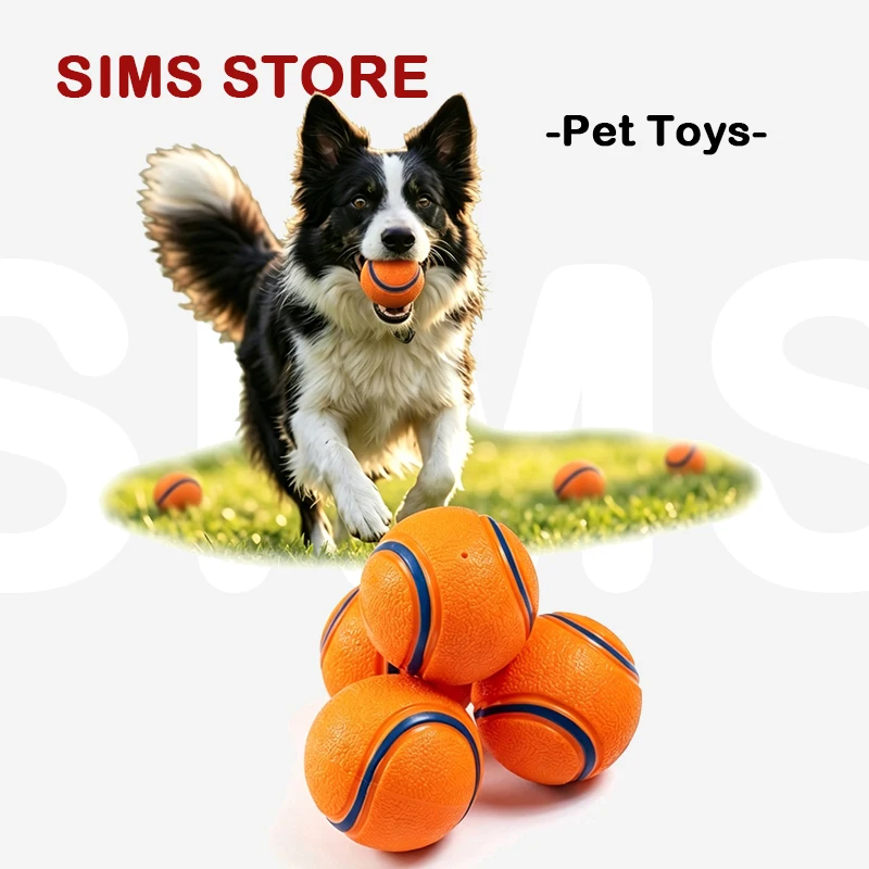 Dog Squeaky Toy High Bounce Ball Durable Chew Ball Teeth Grinding Interactive Training Self Play Pet Supplies for Puppies