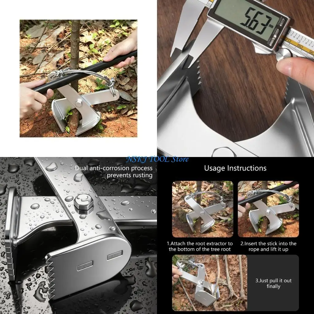 L8RC Multipurpose Tree Root Puller Ground Clearing Implement Featuring Reinforced Construction For Rough Root Removal Tasks