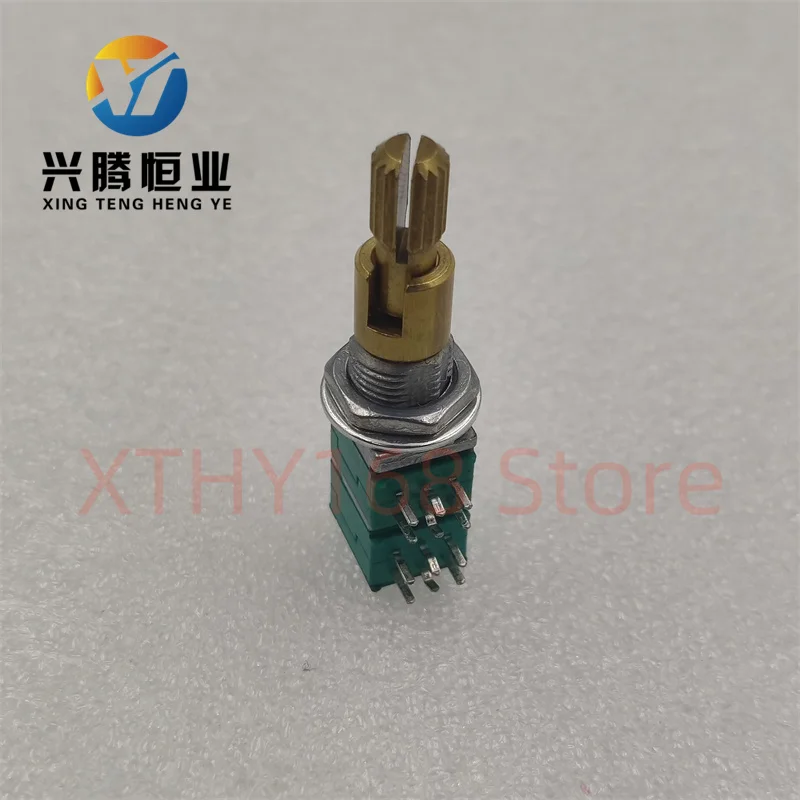 1 Uds. Potenciómetro de doble precisión japonés RK097 B10K + B10K doble eje control dual longitud del eje ajustable 25mm