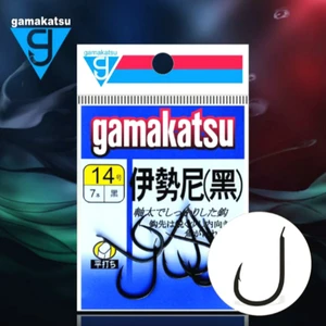 Gamakatsu iSeama barbed hooks, black carbon steel black fishing hooks, carp fishing hook with ultra sharp points, fishing 1 #-16 # 8 Main Sales Anzol Gamakatsu - №7