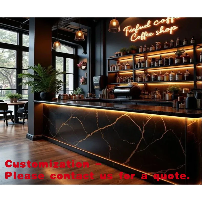 

custom.Commercial Solid Surface Marble Texture Night Club Led Bar Counter Cocktail Commercial bar Counter Sale