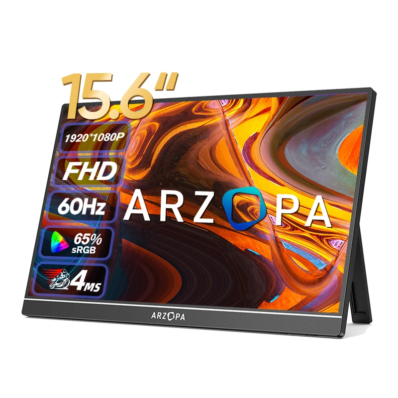 Переносной монитор 15,6 P FHD, IPS экран, 1080 дюйма