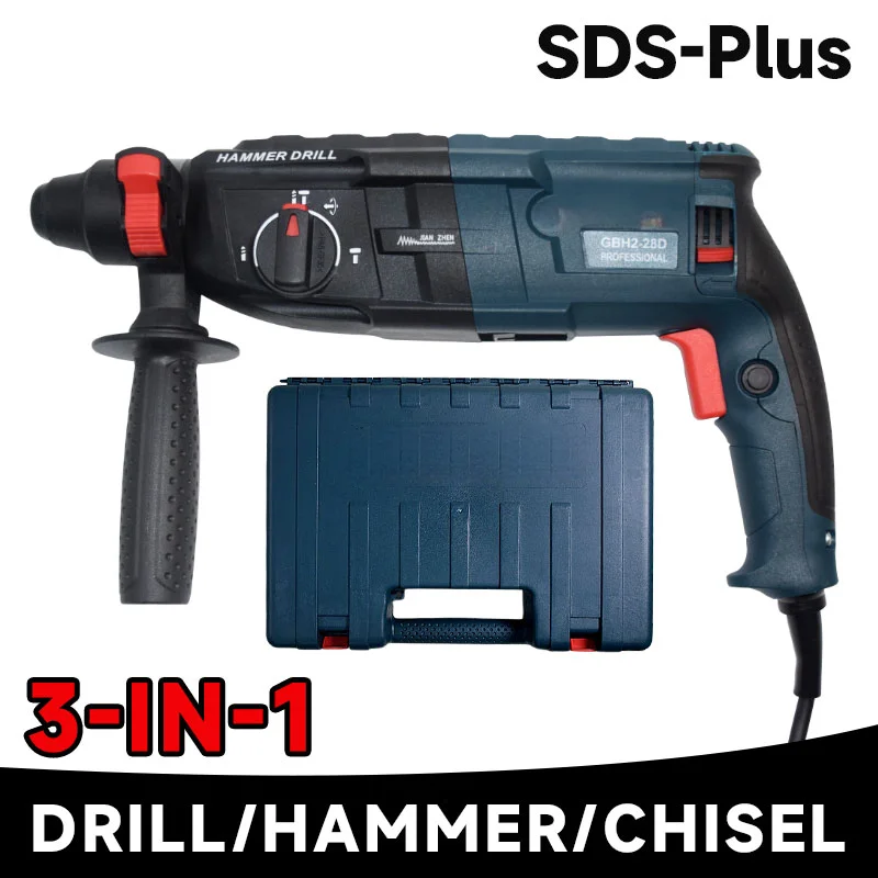 Fit Bosch Corded Rotary Hammer Drill, SDS Plus Hammer, 3-in-1 Demolition Drill, Concrete Breaker, Wired Hammer for Brick
