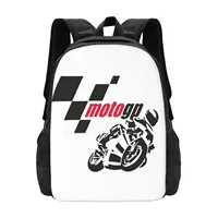 Pattern Design Bag Student'S Backpack Moto Grandprix Gp