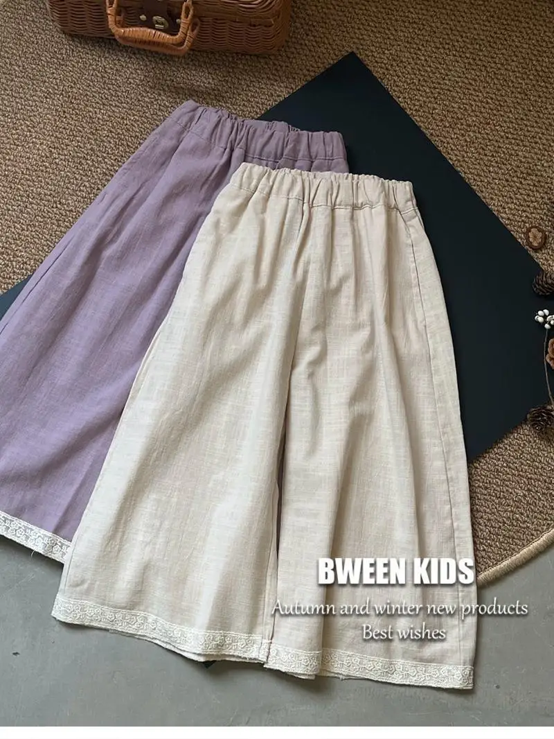 Baby Girl Pants Spring and Autumn Girls Dress Casual Pants Baby Style Children Personality Fashion Korean Wide Leg Pants image 5