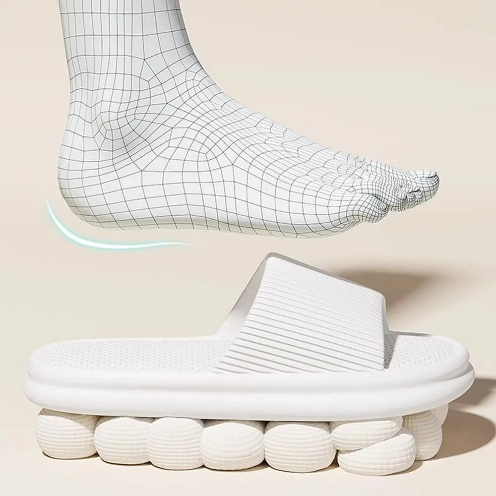 شباشب نسائية مريحة من مادة إي في إيه ناعمة غير قابلة للانزلاق للرجال، شرائح منزلية للاستخدام في الحمام، ملابس صيفية، أحذية شاطئ للجنسين