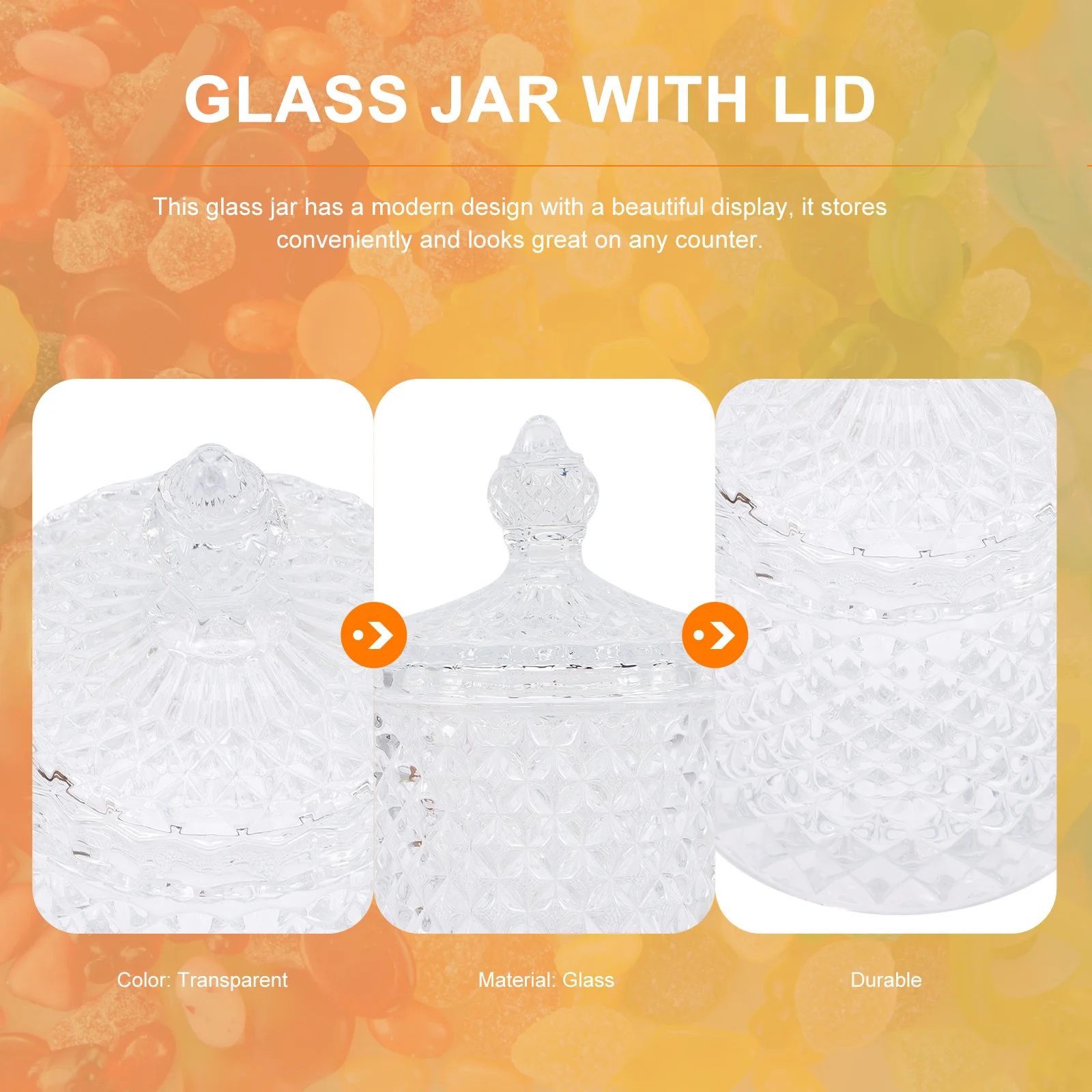 

Transparent Thickened Glass Jar for Making Candy Storage Coffee Beans Aromatherapy Relaxation Jars