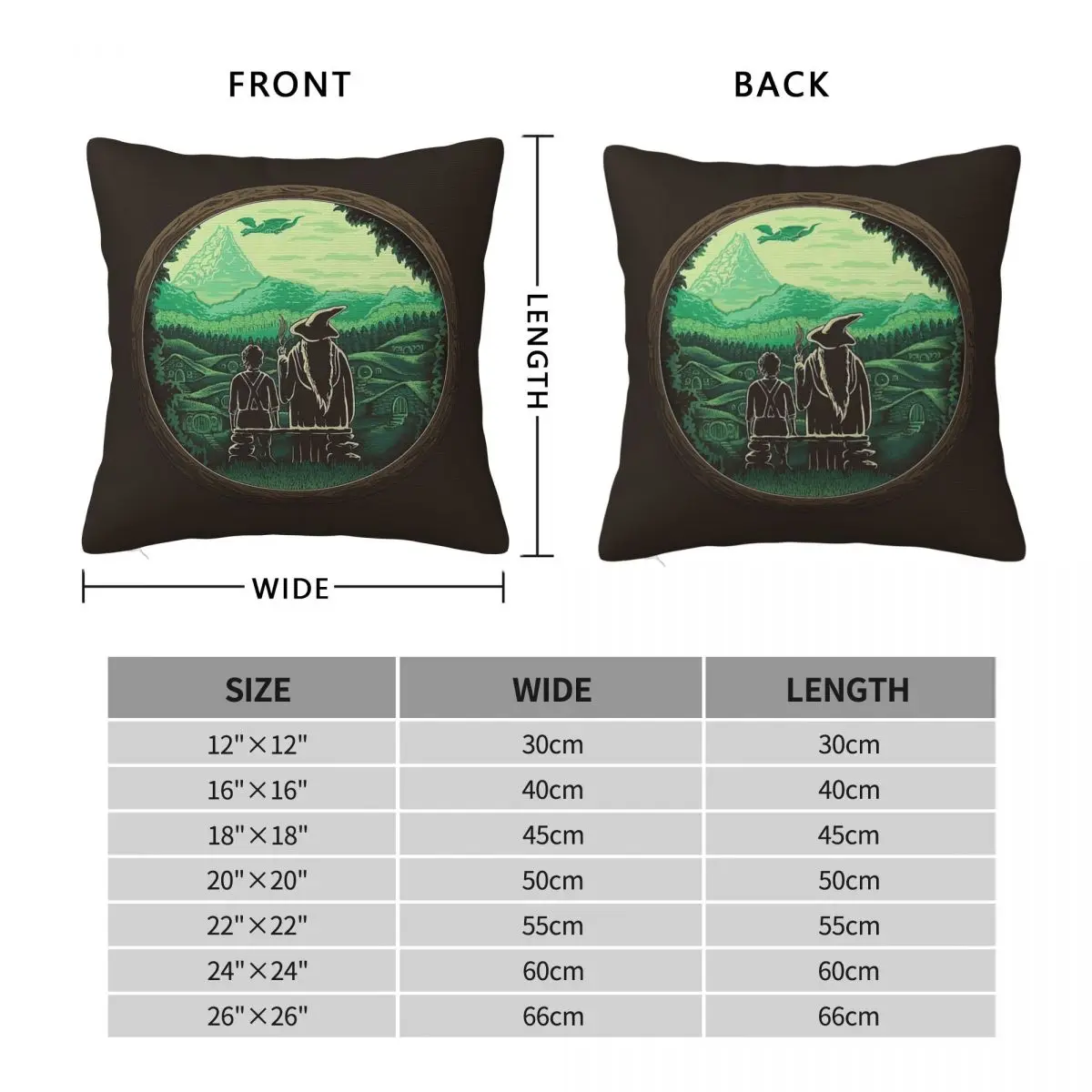 Let's Have An Adventure Square Pillowcase Polyester Linen Velvet Pattern Zip Decorative Pillow Case Room Cushion Cover 18
