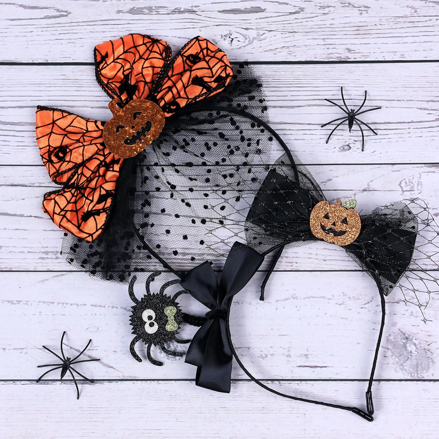 

Halloween Hair Accessories Girls Pumpkin Demon Funny Headband Adult Girls Children Dress Up Props Hairpin Headgear Lace Headband