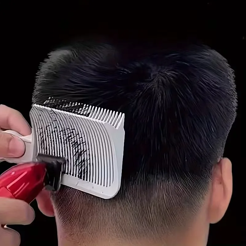 10 heat-resistant and anti-static combs, professional oily and fading side split, sturdy toothed plastic flat top shaped comb