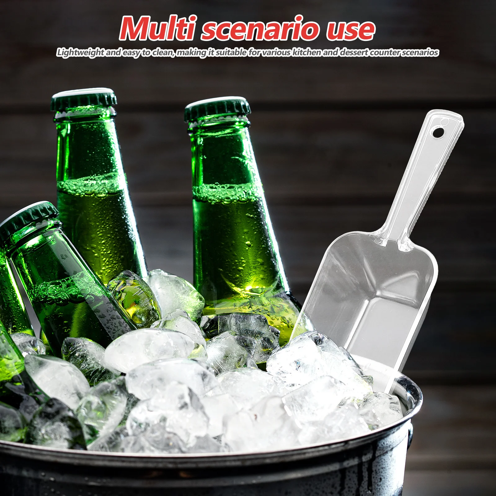 

12Pcs Ice Tongs Scoops Spacesaving Size Ergonomic Design for Freezer Kitchen Food Buffet Cocktail Tea Party Bar Wedding Bbq