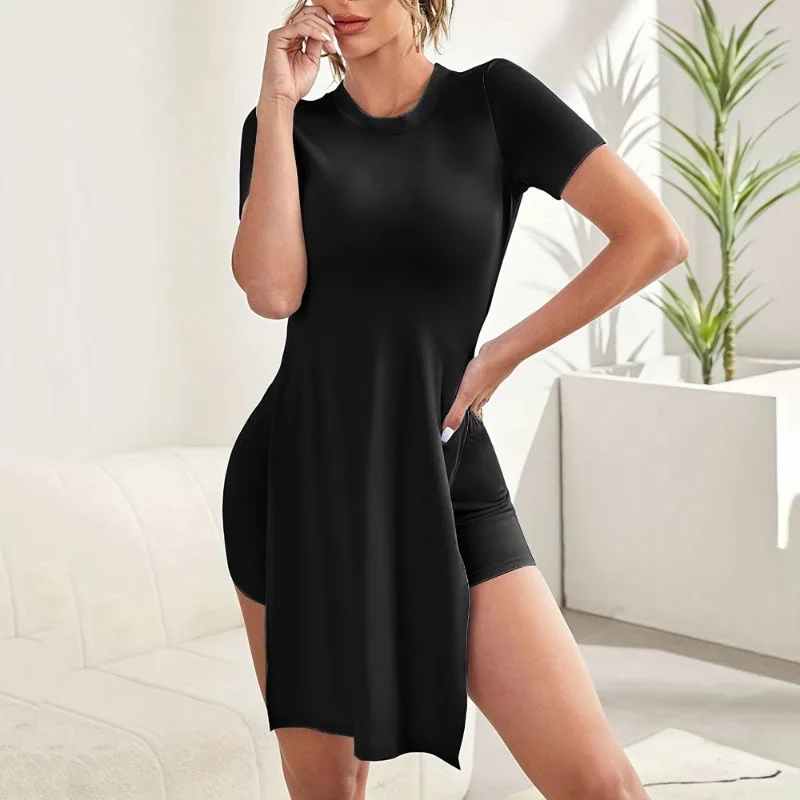

Summer New Design Fashion Spice Girls Split Dress Shorts Two-piece Pajamas Can Be Worn Outside The Home Clothes