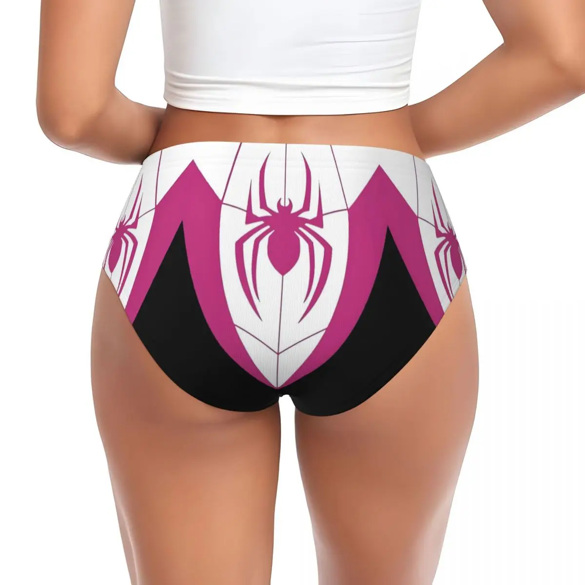 Custom Women Gwen Super Hero Spider Man Panties Breathable Hot Skin Briefs Underwear