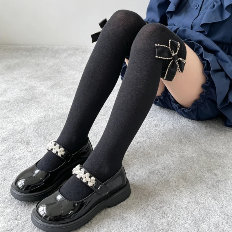 

Kids Lace Over Knee High Socks Hollow Out Cotton Thin Mesh Breathable Long Socks Cute Princess Style Elastic Comfortable Hosiery